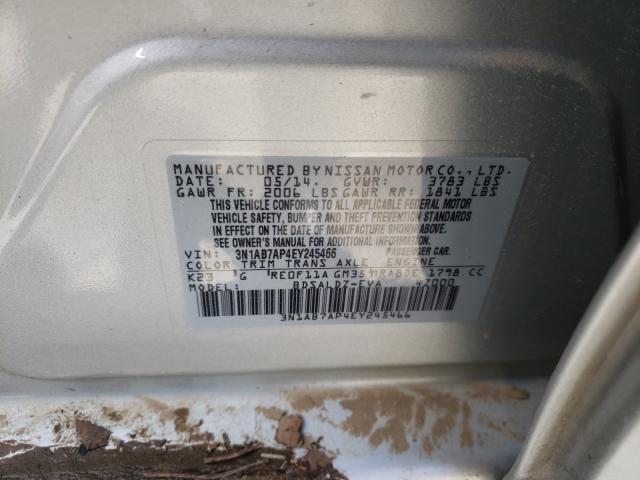 Photo 9 VIN: 3N1AB7AP4EY245466 - NISSAN SENTRA S 