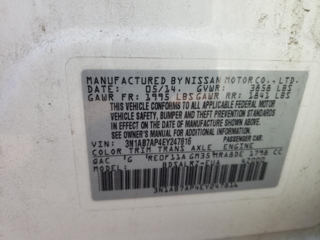 Photo 9 VIN: 3N1AB7AP4EY247816 - NISSAN SENTRA S 