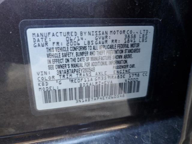 Photo 12 VIN: 3N1AB7AP4EY260548 - NISSAN SENTRA 