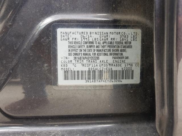 Photo 9 VIN: 3N1AB7AP4EY263286 - NISSAN SENTRA S 