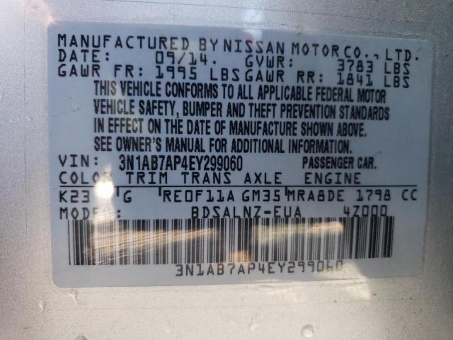 Photo 11 VIN: 3N1AB7AP4EY299060 - NISSAN SENTRA S 