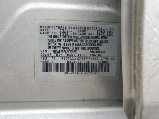 Photo 11 VIN: 3N1AB7AP4EY299267 - NISSAN SENTRA S 