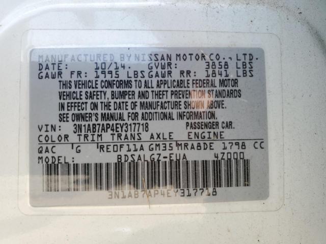 Photo 12 VIN: 3N1AB7AP4EY317718 - NISSAN SENTRA 