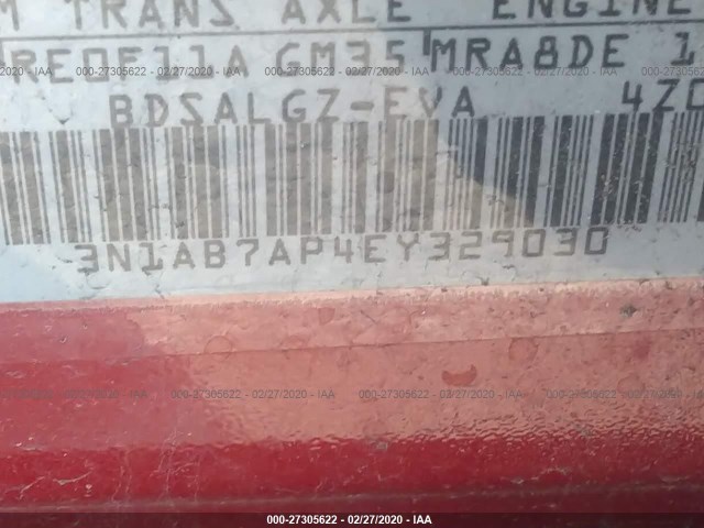 Photo 8 VIN: 3N1AB7AP4EY329030 - NISSAN SENTRA 