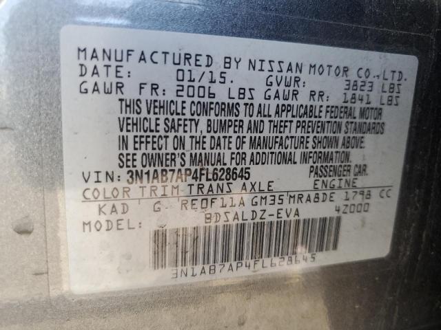 Photo 9 VIN: 3N1AB7AP4FL628645 - NISSAN SENTRA S 