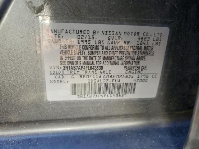 Photo 11 VIN: 3N1AB7AP4FL643839 - NISSAN SENTRA S 