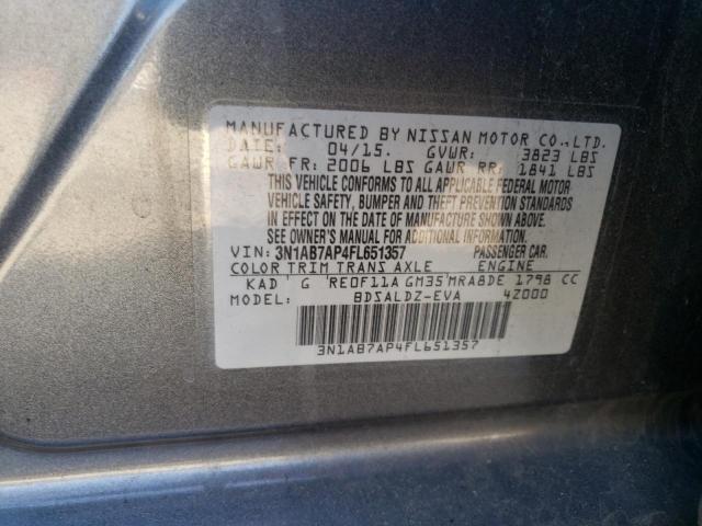 Photo 12 VIN: 3N1AB7AP4FL651357 - NISSAN SENTRA S 