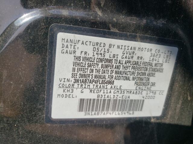 Photo 9 VIN: 3N1AB7AP4FL654968 - NISSAN SENTRA S 