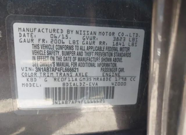 Photo 8 VIN: 3N1AB7AP4FL666621 - NISSAN SENTRA 