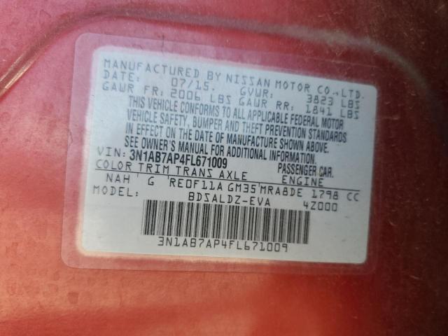 Photo 12 VIN: 3N1AB7AP4FL671009 - NISSAN SENTRA S 