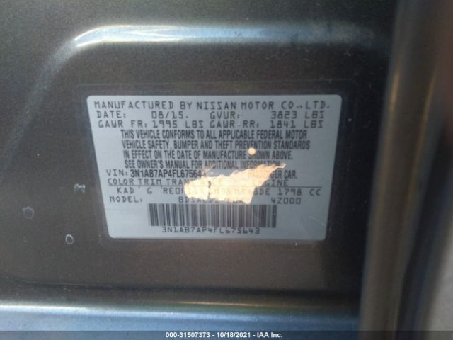 Photo 8 VIN: 3N1AB7AP4FL675643 - NISSAN SENTRA 