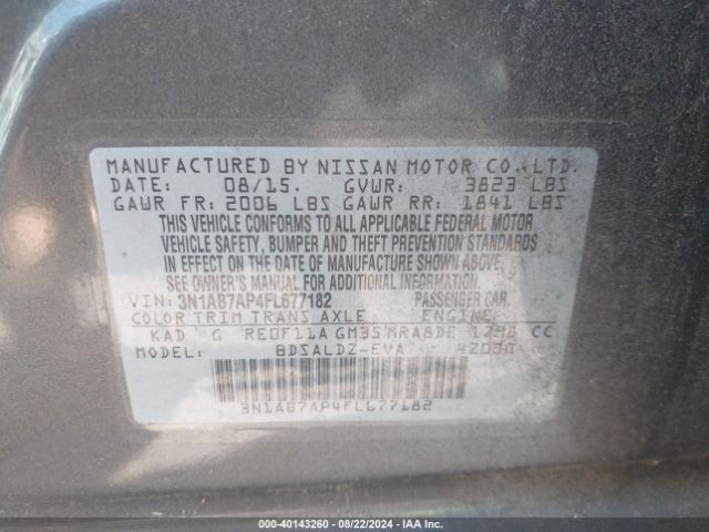 Photo 8 VIN: 3N1AB7AP4FL677182 - NISSAN SENTRA 