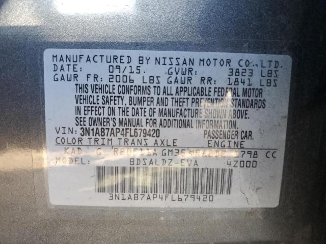 Photo 9 VIN: 3N1AB7AP4FL679420 - NISSAN SENTRA S 