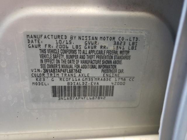 Photo 11 VIN: 3N1AB7AP4FL687842 - NISSAN SENTRA S 