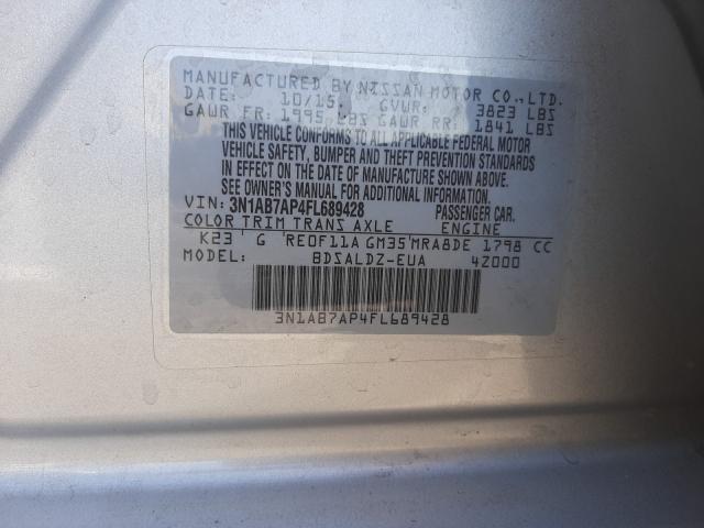 Photo 9 VIN: 3N1AB7AP4FL689428 - NISSAN SENTRA S 