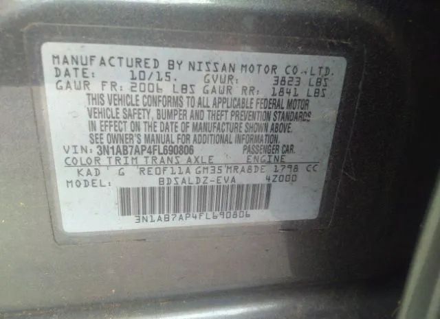 Photo 8 VIN: 3N1AB7AP4FL690806 - NISSAN SENTRA 