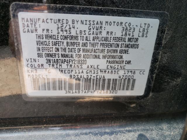 Photo 9 VIN: 3N1AB7AP4FY218320 - NISSAN SENTRA 