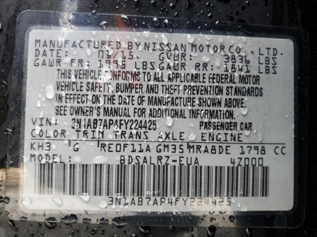 Photo 11 VIN: 3N1AB7AP4FY224425 - NISSAN SENTRA S 