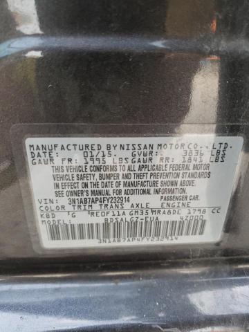 Photo 11 VIN: 3N1AB7AP4FY232914 - NISSAN SENTRA 