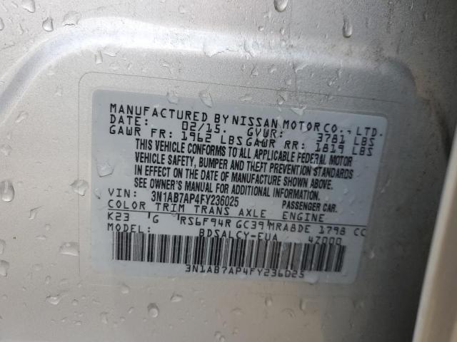 Photo 11 VIN: 3N1AB7AP4FY236025 - NISSAN SENTRA S 