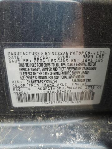 Photo 11 VIN: 3N1AB7AP4FY236784 - NISSAN SENTRA S 