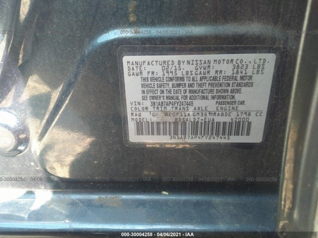 Photo 8 VIN: 3N1AB7AP4FY247445 - NISSAN SENTRA 