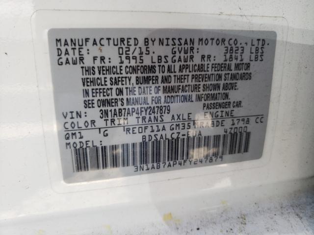 Photo 9 VIN: 3N1AB7AP4FY247879 - NISSAN SENTRA S 