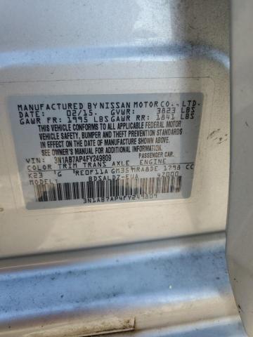 Photo 11 VIN: 3N1AB7AP4FY249809 - NISSAN SENTRA 