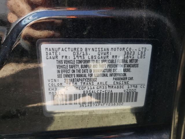 Photo 9 VIN: 3N1AB7AP4FY258302 - NISSAN SENTRA S 