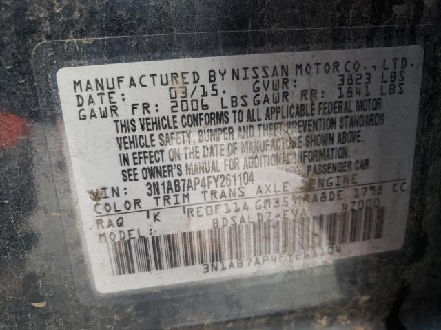 Photo 9 VIN: 3N1AB7AP4FY261104 - NISSAN SENTRA S 