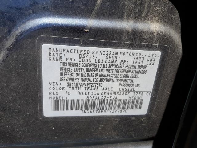 Photo 9 VIN: 3N1AB7AP4FY277870 - NISSAN SENTRA S 