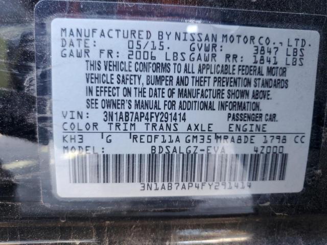 Photo 12 VIN: 3N1AB7AP4FY291414 - NISSAN SENTRA 