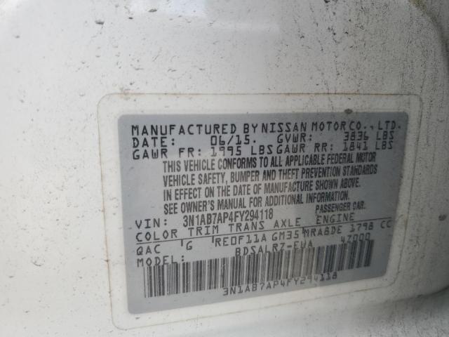 Photo 11 VIN: 3N1AB7AP4FY294118 - NISSAN SENTRA 