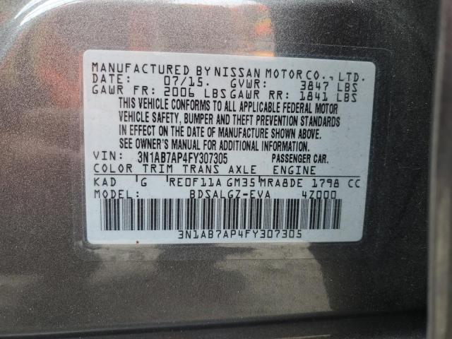 Photo 12 VIN: 3N1AB7AP4FY307305 - NISSAN SENTRA 