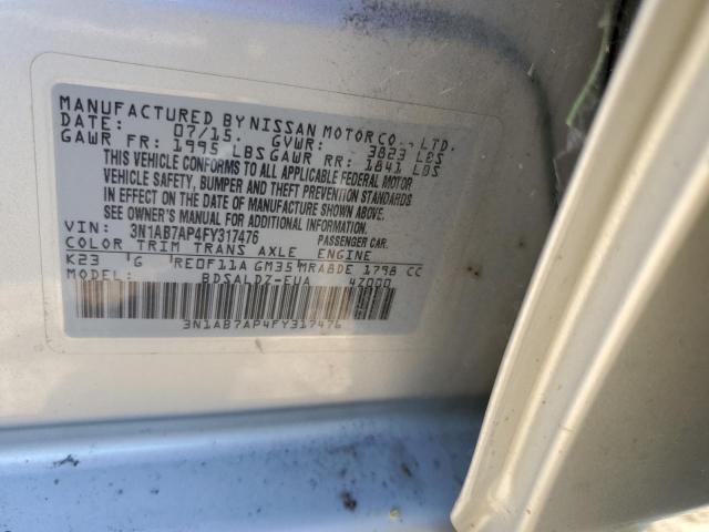 Photo 12 VIN: 3N1AB7AP4FY317476 - NISSAN SENTRA S 