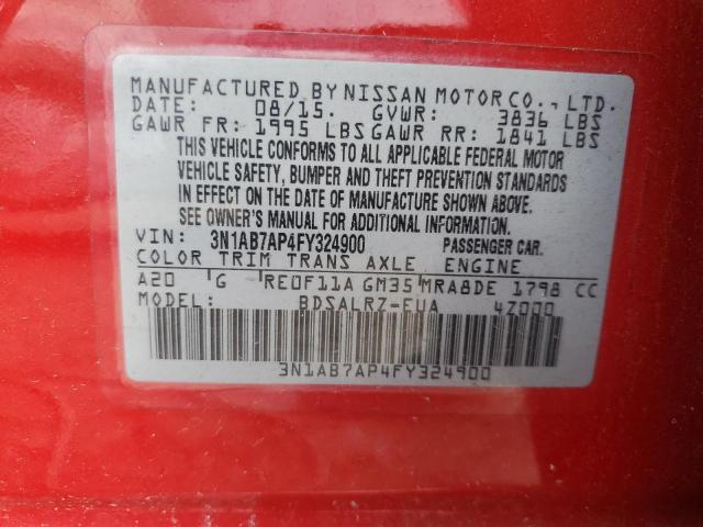 Photo 12 VIN: 3N1AB7AP4FY324900 - NISSAN SENTRA 