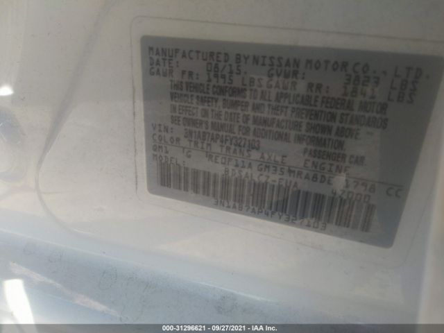 Photo 8 VIN: 3N1AB7AP4FY327103 - NISSAN SENTRA 