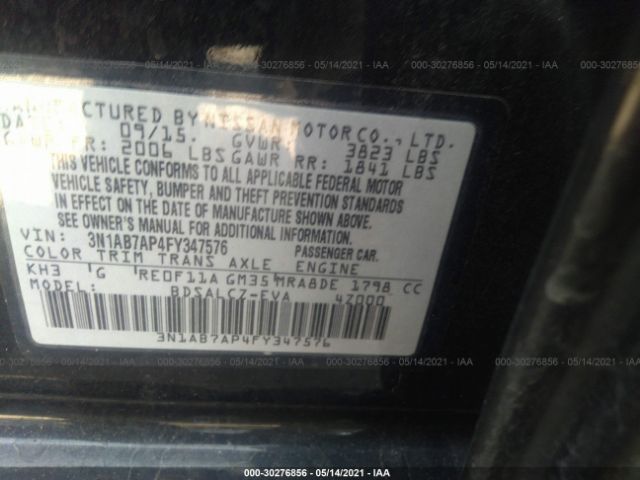 Photo 8 VIN: 3N1AB7AP4FY347576 - NISSAN SENTRA 