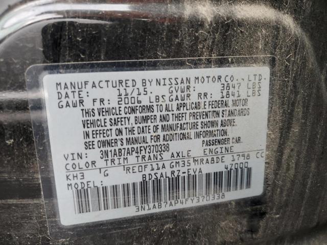 Photo 12 VIN: 3N1AB7AP4FY370338 - NISSAN SENTRA 