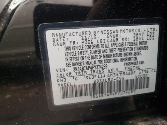 Photo 9 VIN: 3N1AB7AP4FY374289 - NISSAN SENTRA S 