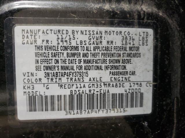 Photo 9 VIN: 3N1AB7AP4FY379315 - NISSAN SENTRA S 