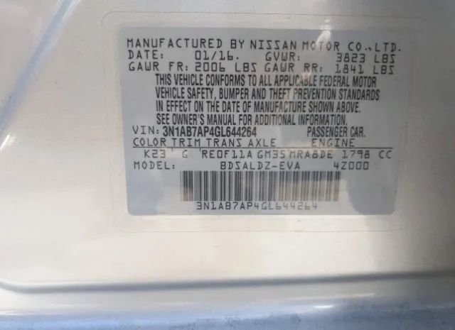 Photo 8 VIN: 3N1AB7AP4GL644264 - NISSAN SENTRA 