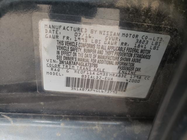 Photo 9 VIN: 3N1AB7AP4GL673795 - NISSAN SENTRA S 