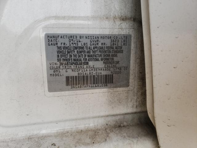 Photo 9 VIN: 3N1AB7AP4GL681038 - NISSAN SENTRA S 