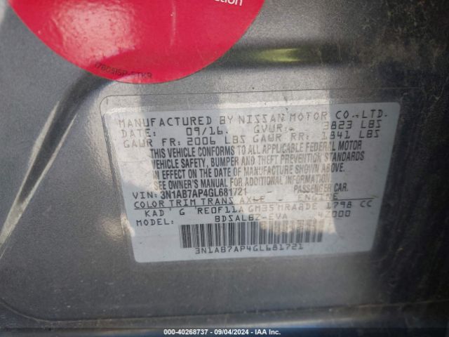 Photo 8 VIN: 3N1AB7AP4GL681721 - NISSAN SENTRA 