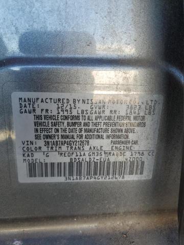 Photo 11 VIN: 3N1AB7AP4GY212678 - NISSAN SENTRA 