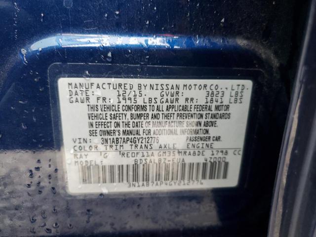 Photo 9 VIN: 3N1AB7AP4GY212776 - NISSAN SENTRA S 