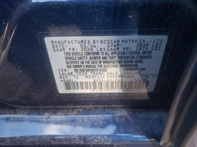 Photo 9 VIN: 3N1AB7AP4GY214365 - NISSAN SENTRA 