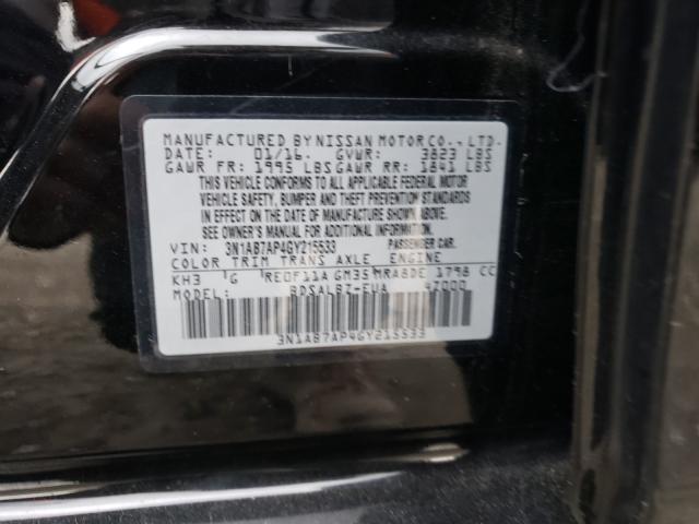 Photo 9 VIN: 3N1AB7AP4GY215533 - NISSAN SENTRA S 