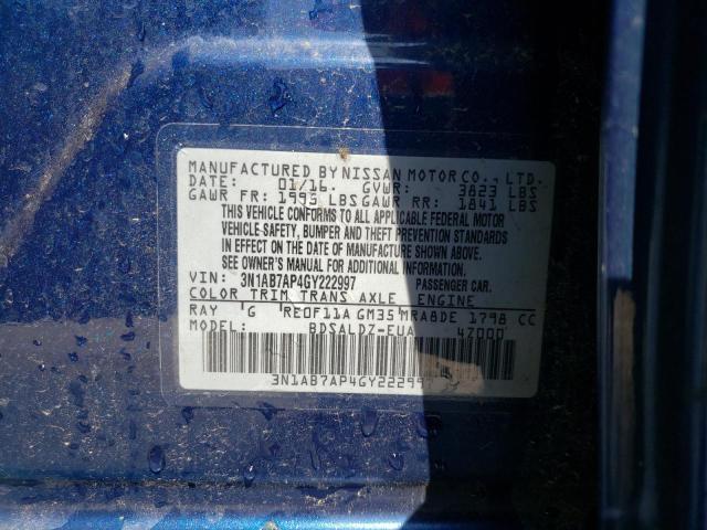 Photo 11 VIN: 3N1AB7AP4GY222997 - NISSAN SENTRA S 